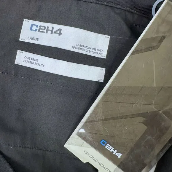 C2H4 Filtered Reality Folded Waist Tailored Trouser R002-056 - Sz Large - Black